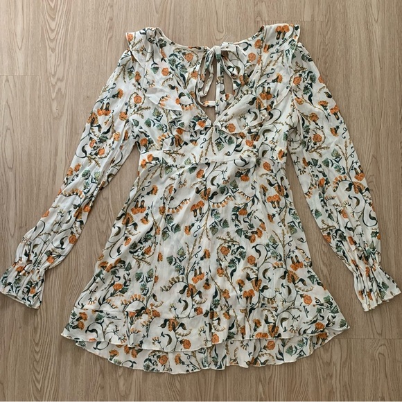 Free People Dresses & Skirts - Free people floral carnation ruffle dress nwot